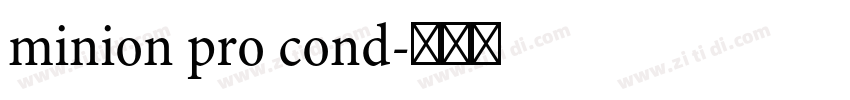 minion pro cond字体转换
